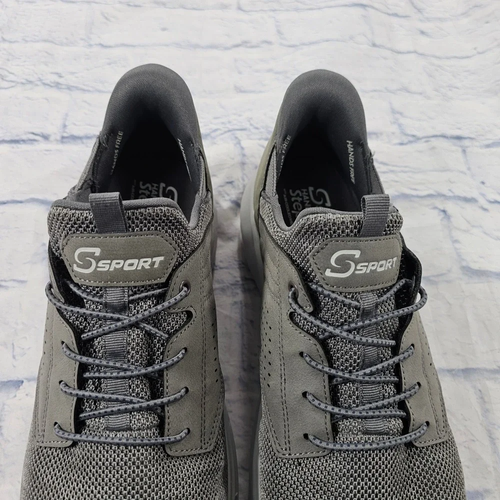 S Sport Skechers Murphy Hands Free Step-ins Mens 13 Grey Walking Sneaker Memory